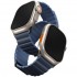 Ремешок Uniq Revix Premium Ed. Leather/Silicone для Apple Watch 49/45/44/42 мм, цвет Прусский/Туманно-голубой (45MM-REVPPRUMBLU)