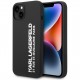 Чехол Karl Lagerfeld Liquid silicone Elongated RSG logo Hard для iPhone 14 Plus, цвет Черный (KLHCP14MSRSGVTK)