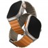 Ремешок Uniq Revix Premium Ed. Leather/Silicone для Apple Watch 49/45/44/42 мм, цвет Шафраново-оранжевый/Хаки (45MM-REVPSORGKAK)