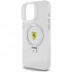 Чехол Ferrari PC/TPU + Ring stand Hard для iPhone 15 Pro Max, цвет Серебристый (FEHMP15XUSCAS)