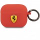 Чехол с карабином Ferrari Silicone case with ring для AirPods 3, цвет Красный (FEA3SILRE)