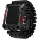 Металлический чехол-браслет Element Case Black Ops для Apple Watch 7 45 мм, цвет Черный/Красный (Black/Red) (EMT-522-258AZ-01)