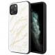 Чехол Guess Double Layer Marble Hard Tempered glass для iPhone 11 Pro, цвет Белый (GUHCN58MGGWH)