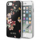 Чехол Guess Flower TPU/PC Hard Shiny N.4 для iPhone SE 2020/8/7, цвет Черный (GUHCI8PCUTRFL04)