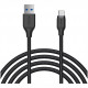 Кабель Aukey Braided Nylon USB-C Cable 2 м, цвет Черный (CB-AC2-BK)