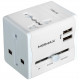 Универсальное сетевое зарядное устройство Momax 1-World Dual USB AC Travel Adapter, цвет Белый (UA4W)
