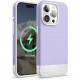Чехол Elago GLIDE (tpu+pc) (MagSafe) для iPhone 15 Pro, цвет Прозрачный/Фиолетовый (ES15MSGL61PRO-PUTR)