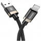 Кабель Baseus Golden Belt Series USB Cable For Lightning 1.5 м, цвет Черный/Золотой (CALGB-A1V)