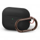 Силиконовый чехол с карабином Elago Silicone Hang case для AirPods Pro, цвет Черный (EAPPOR-HANG-BK)