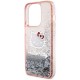 Чехол Hello Kitty Liquid Glitter Kitty Head Hard для iPhone 15 Pro, цвет Розовый (HKHCP15LLIKHEP)