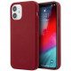 Чехол MINI Liquid Silicone Laser logo Hard для iPhone 12 mini, цвет Красный (MIHCP12SSLTRE)
