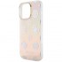 Чехол Guess PC/TPU Peony glitter +Nylon Hand cord Hard для iPhone 15 Pro Max, цвет Розовый (GUHCP15XHPELISP)