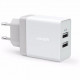Сетевое зарядное устройство Anker PowerPort 2 USB 4.8 А, цвет Белый (A2021L21)