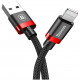 Кабель Baseus Golden Belt Series USB Cable For Lightning 1.5 м, цвет Черный/Красный (CALGB-A19)
