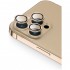 Защитное стекло Uniq Optix Camera Lens protector Aluminium (3 шт.) 0.25 мм для камеры iPhone 13 Pro/13 Pro Max, цвет Золотой (Gold) (IP13P-13PM-LENSGLD)