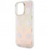 Чехол Guess PC/TPU Peony glitter +Nylon Hand cord Hard для iPhone 15 Pro, цвет Розовый (GUHCP15LHPELISP)