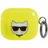 Чехол с карабином Karl Lagerfeld TPU FLUO with ring Choupette для AirPods 3, цвет Желтый (KLA3UCHFY)