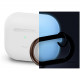 Силиконовый чехол с карабином Elago Silicone Hang case для AirPods Pro, цвет Белый с синим свечением в темноте (Nightglow blue) (EAPPOR-HANG-LUBL)