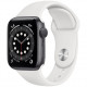 Умные часы Apple Watch Series 6 GPS, 40 мм, корпус из алюминия цвет "Серый космос", спортивный ремешок цвет Белый