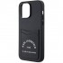 Чехол Karl Lagerfeld Cardslot PU Saffiano RSG 3D rubber logo Hard для iPhone 14 Pro Max, цвет Черный (KLHCP14XSAPRSGK)