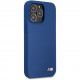 Чехол BMW M-Collection Liquid silicone Hard для iPhone 13 Pro, цвет Синий (BMHCP13LMSILNA)