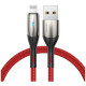 Кабель Baseus Horizontal Data Cable (с индикатором) USB - Lightning 2.4 A 0.5 м, цвет Красный (CALSP-A09)