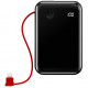 Портативный аккумулятор Baseus Mini S Digital Display 3A Power Bank 10000 мАч с кабелем Lightning, цвет Черный (PPXF-B01)