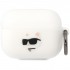 Чехол с карабином Karl Lagerfeld Silicone case NFT 3D Choupette для AirPods Pro, цвет Белый (KLAPRUNCHH)