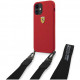 Чехол Ferrari On-Track Liquid silicone Strap & metal logo Hard для iPhone 12 mini, цвет Красный (FESTRAHCP12SRE)