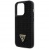 Чехол Guess Diamond Rhinestone Triangle metal logo Hard для iPhone 14 Pro, цвет Черный (GUHCP14LHDGTPK)