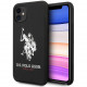 Чехол U.S. Polo Assn. Liquid silicone Big horse Hard для iPhone 11, цвет Черный (USHCN61SLHRBK)