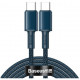 Кабель Baseus High Density Braided Fast Charging Cable USB Type-C - USB Type-C 5 A 1 м, цвет Синий (CATGD-03)