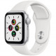 Умные часы Apple Watch Series SE GPS, 40 мм, корпус из алюминия цвет Серебристый, спортивный ремешок цвет Белый (MYDM2RU/A)