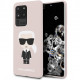 Чехол Karl Lagerfeld Liquid silicone Iconic Karl Hard для Galaxy S20 Ultra, цвет Розовый (KLHCS69SLFKPI)