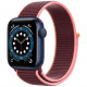 Умные часы Apple Watch Series 6 GPS, 40 мм, корпус из алюминия цвет Синий, нейлоновый ремешок цвет Сливовый