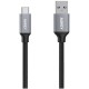 Кабель Aukey Braided Nylon USB-C Cable 1 м, цвет Серый (CB-CD2)
