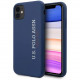 Чехол U.S. Polo Assn. Liquid silicone Vertical Logo Hard для iPhone 11, цвет Синий (USHCN61SLNVV2)