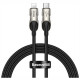 Кабель Baseus Fish eye Cable USB Type-C - Lightning 18W 1 м, цвет Черный (CATLYY-01)