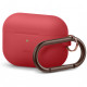 Силиконовый чехол с карабином Elago Silicone Hang case для AirPods Pro, цвет Красный (EAPPOR-HANG-RD)