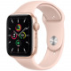 Умные часы Apple Watch Series SE GPS, 44 мм, корпус из алюминия цвет Золотой, спортивный ремешок цвет "Розовый песок" (MYDR2RU/A)