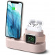 Силиконовая подставка Elago Charging hub 3 в 1 для AirPods Pro/iPhone/Apple Watch (без ЗУ и кабеля), цвет Розовый (EST-TRIOPRO-SPK)