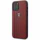 Чехол Ferrari Off-Track Genuine leather Stitched stipe Hard для iPhone 12/12 Pro, цвет Красный (FEODIHCP12MRE)