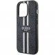 Чехол Guess MagSafe PU 4G Stripes Hard для iPhone 14 Pro Max, цвет Черный (GUHMP14XP4RPSK)
