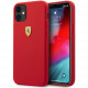 Чехол Ferrari On-Track Liquid silicone with metal logo Hard для iPhone 12/12 Pro, цвет Красный (FESSIHCP12MRE)