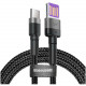 Кабель Baseus Cafule HW Quick Charging Data cable USB - USB Type-C 40 Вт 1 м, цвет Серый/Черный (CATKLF-PG1)