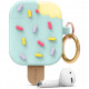 Силиконовый чехол с карабином Elago Ice Cream Silicone Hang case для AirPods 1&2, цвет Мятный (EAP-ICE-MT)
