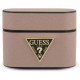 Чехол Guess Saffiano PU leather case with metal logo для AirPods Pro, цвет Розовый (GUACAPVSATMLPI)