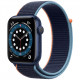 Умные часы Apple Watch Series 6 GPS, 44 мм, корпус из алюминия цвет Синий, нейлоновый ремешок цвет Темно-синий