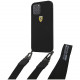 Чехол Ferrari On-Track Liquid silicone Strap & metal logo Hard для iPhone 12 Pro Max, цвет Черный (FESTRAHCP12LBK)