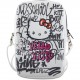 Сумка Hello Kitty Phone ZIP Bag PU leather Graffiti Kitty Head with Strap для смартфонов, цвет Бежевый (HKPBPDGPHE)